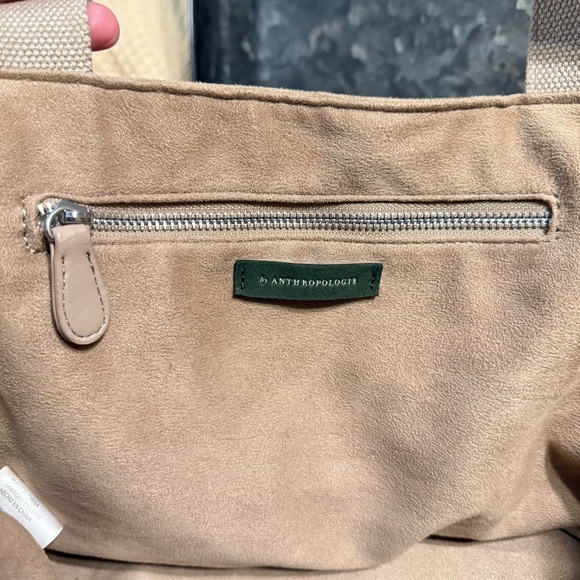 Anthropologie Rhinestone Studded Rivet Velvet Suede Satchel Tote Bag Slouch - Picture 8 of 9